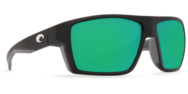 Costa Del Mar Bloke Polarized Sunglasses Matte Black Matte Gray Green Mirror Poly